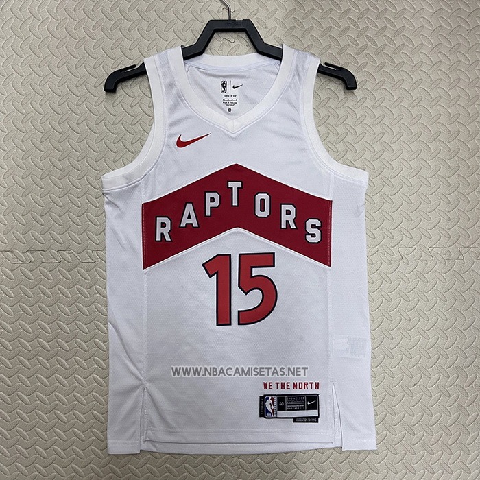 Camiseta Toronto Raptors Vince Carter NO 15 Association 2022-23 Blanco